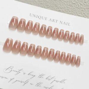 Trending Cat Eye Press On Nails | Long Ballet | Set of x 24 High Quality Thick Nails