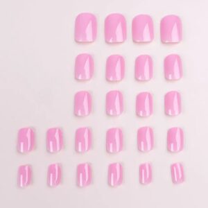Short Baby Pink | Thick High Quality Set of x 24 Press on Nails