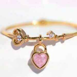 Dangling Heart Ring | 18k Gold Plated